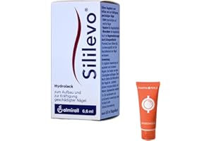 Sililevo Hydrolack 1x 6,6 ml I Aufbau und Kräftigung geschädigter Nägel I Medizinischer Nagelstärker I Nagelspliss, Nagelbruch, Nagelpsoriasis I Spar-Set plus Pharma Perle
