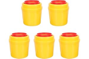 ‎HEALIFTY Healifty 5 Stück Kanülenabwurfbehälter Nadelbehälter Spritzen Eimer Kanülen Entsorgungsbox Nadelentsorgungsbehälter Entsorgungsbehälter Nadeln Abfallbehälter Klingen Sharps Container Box Gelb