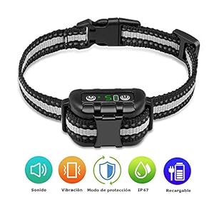 GLEADING Collar Antiladridos con Sonido Y Vibración, Collar De Módulo Inteligente De Detección De Ladridos para Perros