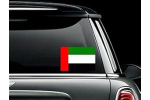 United Arab Emirates UAE Flag علم الإمارات sticker vinyl non bubbles American quality car or home windows or truck motorcycles size 11x7cm