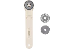 Vaessen Creative Cutter Rotatif, avec 3 Lames, pour Gauchers et Droitiers, pour le Tissu, le Papier, le Cuir, la Feutrine, le Papier Cartonné et d’autres Matériaux de Loisirs Créatifs