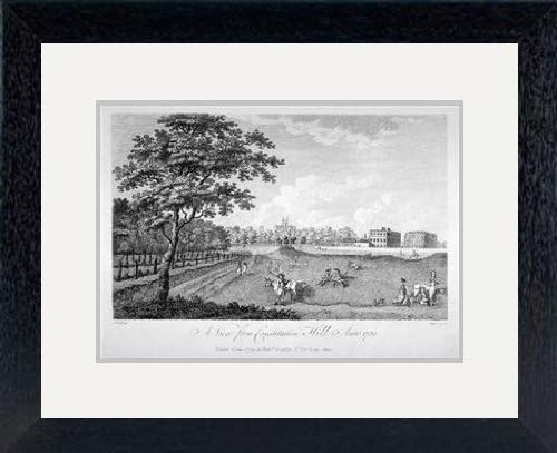 Print of 'View of St James's Park from Constitution Hill, Westminster, London, 1735 (1779). Artist: Edmund Scott' in Black Frame