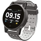 Polosmart PSSW06 Smart Round Smart Watch, Black