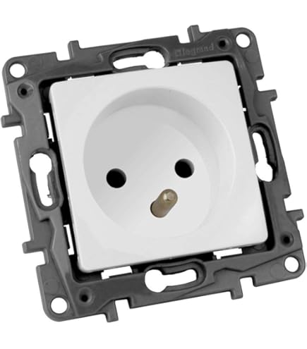 LEGRAND Plaque laquée 1 poste Niloé blanc finition éclat