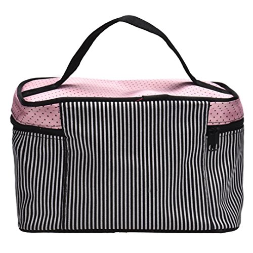 Kosmetiktasche DDLBiz® Quadratischen Bogen Stripe Kosmetiktasche (Schwarz) - 3