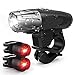 Produktbild LED Fahrradlicht, NewZexi Fahrrad Lampensets 4 Modi 360 Grad Schwenk USB Wiederaufladbare Fahrrad Frontleuchte Einfach zu Installieren Wasserdicht Frontlichter Vielseitig Taschenlampe und 2 x Rücklicht