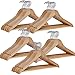 Produktbild Kleiderbügel Kleider Holz 50 STÜCK Bügel im Set von JEMIDI Anzugbügel Jackenbügel platzsparende aus Holz oder Kunststoff oder beflockt mit Samtartigem Bezug Holz 50 Stück