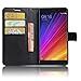 Produktbild SMTR Xiaomi Mi5S Plus (5.7") Wallet Tasche Hülle - Ledertasche im Bookstyle in Schwarz - [Ultra Slim][Card Slot][Handyhülle] Flip Wallet Case Etui für Xiaomi Mi5S Plus