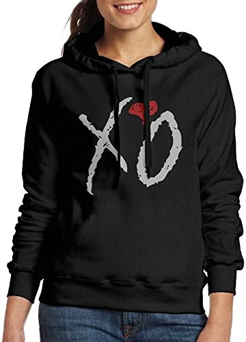 Women's The Weeknd XO Casual Black Pullover Hooded Sweatshirt -  Black -