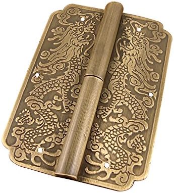 Antique Copper Hinge Top Cabinet Copper Accessories China Mahogany Furniture Hardware Accessories Bronze 8 * 5.8 cm/3.15 * 2.28 "Thickness of About 1.6 mm/0.06" 2PCS