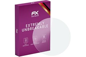 atFoliX Glasfolie kompatibel mit Kreisrundes-Display 38mm Durchmesser Panzerfolie, 9H Hybrid-Glass FX Schutzpanzer Folie