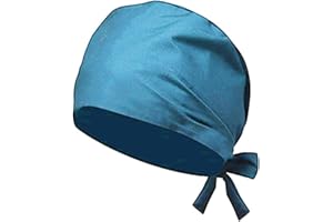 QCHOMEE Verstellbar Arbeitskappe Baumwolle Staubkappe Unisex Cap Damen Herren Kopfhaube Einheitsgröße Bandana Cap Anti-Staub Chefkoch Elastische Kochmütze für Langes/kurzes Haar Pflege Kosmetikerin