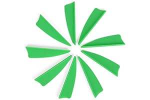 NIKA ARCHERY 1.75 Inch Plastic Arrow Feathering Shield Shape Rubber Feathers Plastic Feathers DIY for Arrows Archery Arrows Carbon Arrows Vane for Archery Hunting Shooting Pack of 50