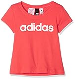  adidas Yg Linear tee Camiseta, Niñas, (Rojo/Blanco), 116 (5/6 años)