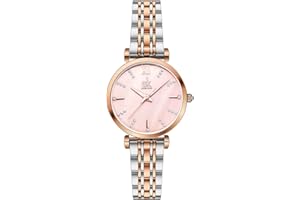SHENGKE SK Klassische Frauen Uhren Mode Damen Kleid Uhr Solide Edelstahl Band Echtes Lederband