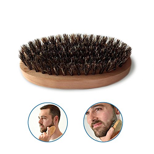 Joyoldelf Haarbesatz Bartschnapper Fänger und Eber Borsten Bart Pinsel, tragbare Bart Gebot mit Saugnäpfen für einfache Pflege & Rasur - 6