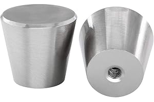 LONTAN 10 Stück Möbelknöpfe Edelstahl Gebürstet Schrankknöpfe Möbelknöpfe Silber Schrankknöpfe Türknöpfe Aluminiumlegierung Möbelknopf Solide Knopf Schrank Schrankgriffe