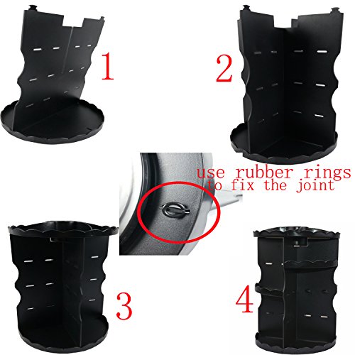 St.Oswalds Rotating Kosmetik Organizer Tower für Make UP Aufbewahrungs (Schwarz) - 4