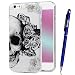 Produktbild Für iPhone 6 / iPhone 6S Cover, Yokata Transparent Comic Motiv TPU Soft Case mit Weich Silikon Bumper Crystal Clear Klar Schutzhülle Durchsichtig Dünne Case Hülle + 1 X Stylus Pen - Schädel
