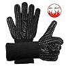 Grillhandschuhe 2er Set Bis Zu 500 C En407 Zertifizierte Kaminhandschuhe Kochenhandschuh Ofenhandschuhe Finger Design Zum Schutz Gegen Schneiden Silikon Aramidfasern Bequem Und Haltbar Hitzebestndiger