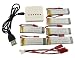 Produktbild Fytoo Ersatzakku für UDI U817 U818A V959 V222 V929 S032 Vier-Achs-Hubschrauber,inkl:6pcs 3.7 600mAh Batterie Akku mit 6 in 1 Ladegeräte