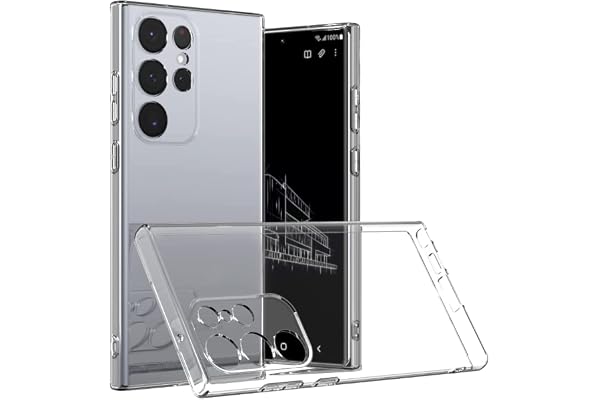 JGD PRODUCTS for Samsung Galaxy S23 Ultra 5G Premium Transparent Hybrid Soft Slim Dust Proof Back Case Cover with Camera Protection
