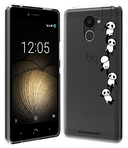 Funda Para BQ Aquaris U Plus  Sunrive   Silicona Funda Slim Fit Gel Transparente Carcasa Case Bumper de Impactos y Anti-Ara  azos Espalda Cover tpu Panda    1 x L  piz   ptico