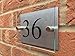 Produktbild Modern House Schild aus Aluminium Glas Acryl Hausnummer