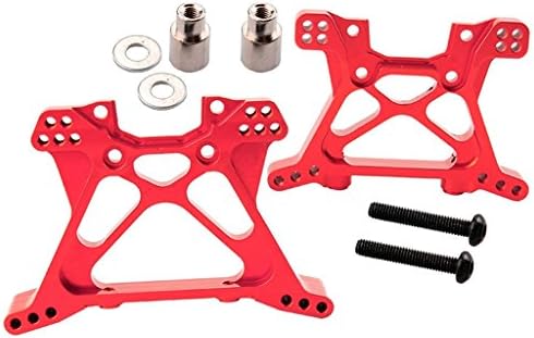 Yiguo Aluminum Front / Rear Shock Tower SLA009 / SLA006 for 1:10 Traxxas Slash 4x4 Upgrade Parts Red Set of 2