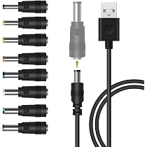 Cavo USB A DC Universale Con 19 Punte | 5,5mm/2,1mm | Caricatore Per Dispositivi - Foto 4