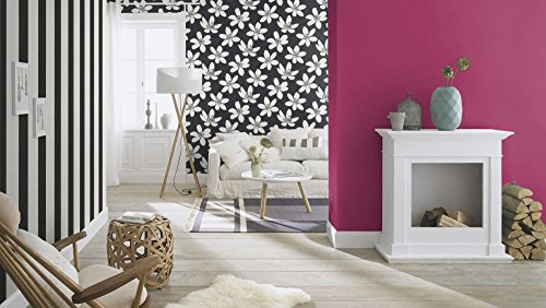 Vliestapete Streifen Gestreift weiß schwarz Tapete Rasch Prego 700275 - 3