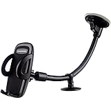 EXSHOW Windshield Car Phone Holder, Windscreen Mobile Phone Mount, Universal Flexible Car Cradle for iPhone Xs Xr X 8 7…