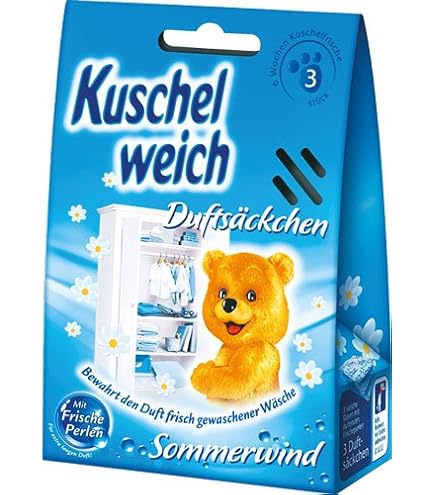 Duftkissen mit Frische Perlen Sommerwind Kuschelweich Duftsäckchen mit der Frische vom Kuschelweich-Weichspüler bis zu 6 Wochen Wäsche-Duft im Schrank oder am Kleiderbügel