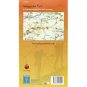 Refugis del Torb, mapa excursionista. Escala 1:40.000. Español, Català,  Français. Editorial Alpina. (Mapa Y Guia Excursionista)