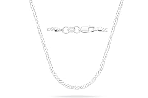 Mieoyue Sterling Silver Chain Necklace for Women Multiple Lengths 16-24 Inches S925 Fine Jewellery