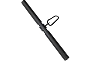 Topfinder Barre Triceps Biceps Rotative Barre Droite DIY Barre de Traction Fitness Accessoires de Gym à Domicile Barre Poulie Musculation avec Poignées Souples et Mousqueton