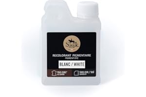 SOFOLK DEPUIS 1989 Sofolk - Peinture Cuir/Simili-Cuir - Recoloration pour Cuir Abimé, Rayé, Giffré, Décoloré - Volant de Voiture, Siège Auto, Canapé, Chaussure, Veste et Vêtements (250ml, 00-BLANC)