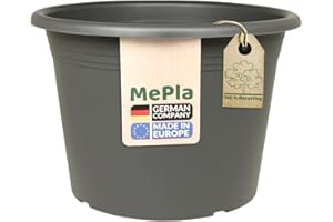 ‎MEPLA MePla Blumentopf Cilindro - runder Pflanzkübel - wetterfestes Pflanzgefäß - UV-beständiger Blumenkübel - Pflanzentopf - Kübel - Ø 60 - Anthrazit