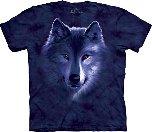 The Mountain Men's Wolf Fade Kids Tee T-Shirt, Blue/Purple, L