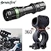 Produktbild Taschenlampe, bobogo Super Hell CREE XML T6 LED ZOOMABLE Taschenlampe Fahrrad 360 ° Mount Clip