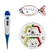 Produktbild 3 tlg. Kinder Thermometer Set mit Digital Fieberthermometer und Analog Kinderzimmer Thermo/Hygrometer und Badethermometer Fisch
