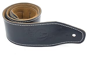 Spartan Music Leather Adjustable Electric Guitar Strap for Electric/Bass