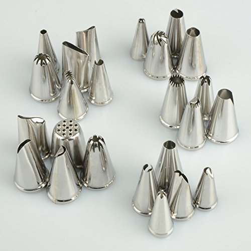 Youpin Spritztüllen für Torten- und Zuckerguss, Kuchendekoration, 24 Stück - 4