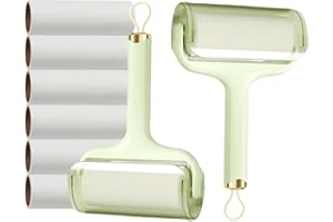 PetFizz Lint Roller & Refill Sets, 2 Lint Rollers + 6 Replacements 480 Sheets, Sticky Lint Roller for Clothes, Pet Hair Remover for Cat, Dog, Dust and Hair on Carpets, Sofas, Cars