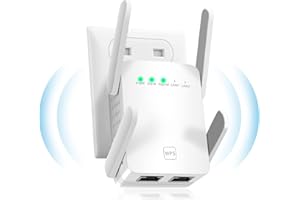 HENLSON WLAN Verstärker, 1200 Mbit/s WLAN Repeater,2.4Ghz+5G WiFi Repeater mit LAN anschluss, Abdeckung bis zu 200 m², Kompatibel mit Alexa, 99% Standard-Routern