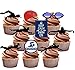 Produktbild Schwimmen Party Pack, 36 Cup Cake Topper, essbar Stand Up Dekorationen