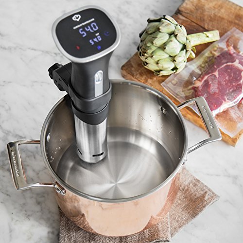 Sous-Vide-Set 3-teilig von Springlane Kitchen Sous Vide Stick / Niedrigtemperatur-Garer Henry, Vakuumierer / Folienschweißgerät Vince mit Schneidefunktion und zwei Folienrollen - 9
