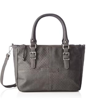 Marco Tozzi Damen 61017 Henkeltasche, Grau (Anthracite Ant), 38x21x11 cm