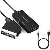 Coverzone HDMI to SCART D&ouml;n&uuml;şt&uuml;r&uuml;c&uuml; Adapt&ouml;r, HDMI G&ouml;r&uuml;nt&uuml; ve Sesi SCART CVBS&rsquo;e &Ccedil;evirme, 1080p Destekli, PAL NTSC Uyumlu, Eski