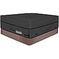 ULTCOVER Waterproof 600D Polyester Square Hot Tub Cover Outdoor SPA Covers 95 x 95 inch, Black